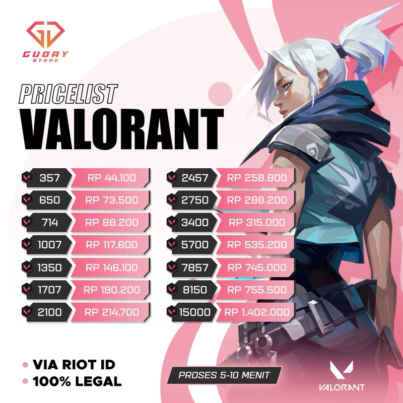 Jual VALORANT Riot Cash Vp Points Murah | Shopee Indonesia