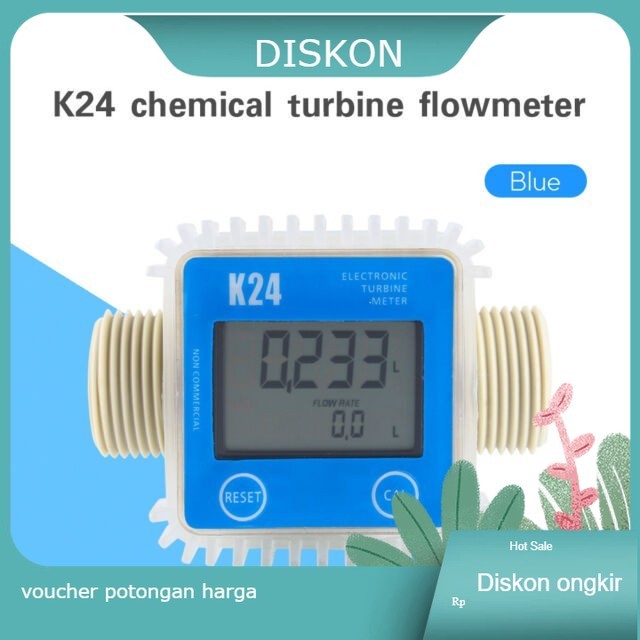 Jual Temukan Turbine Digital Flow Meter K24 Fuel Diesel K-24 Air Water ...