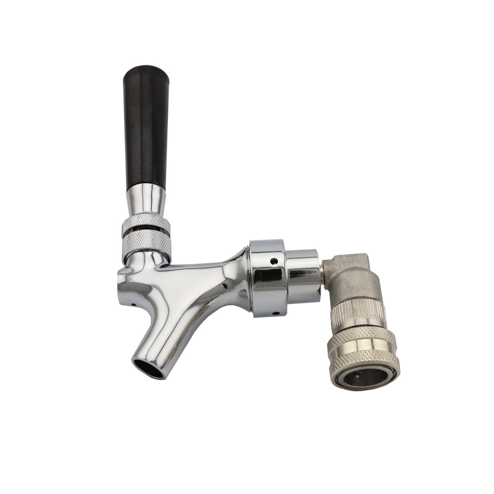 Jual Polished Chrome Draft Beer Faucet with Stainless Steel ball lock ...
