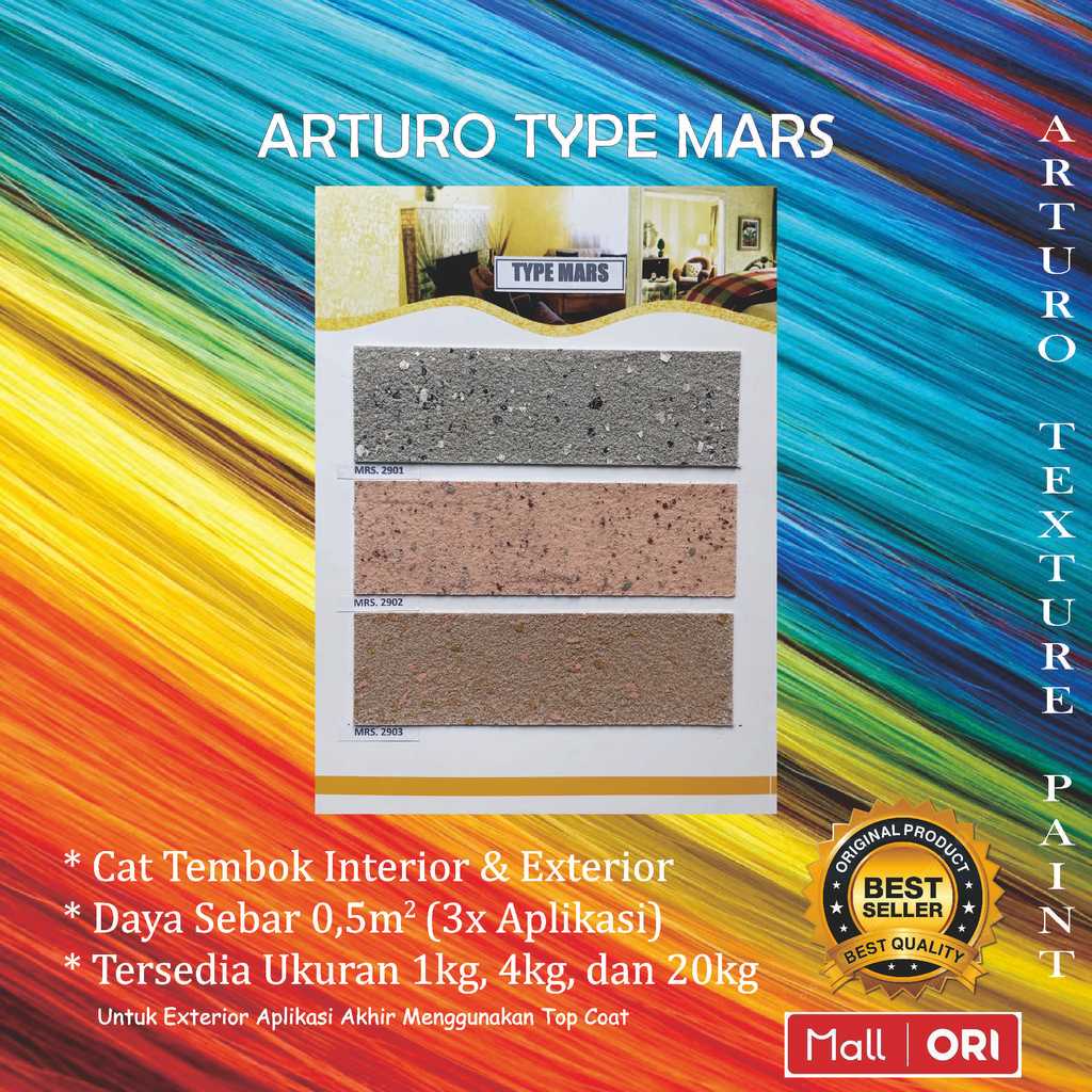 Jual ARTURO Type MARS Klg 1kg Cat Texture Tone Tekstur Dinding Tembok ...