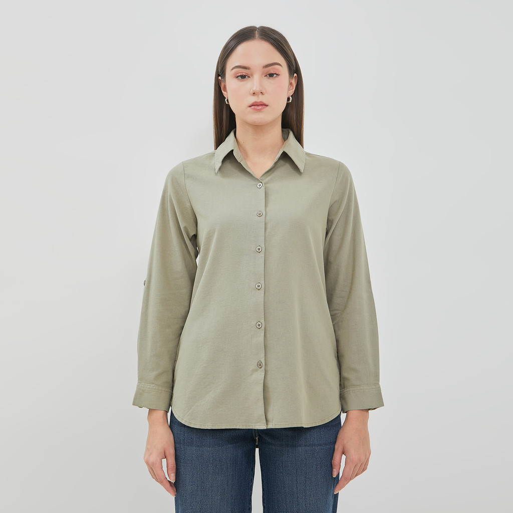DUST Kemeja Arami Sage Green (D.116543)