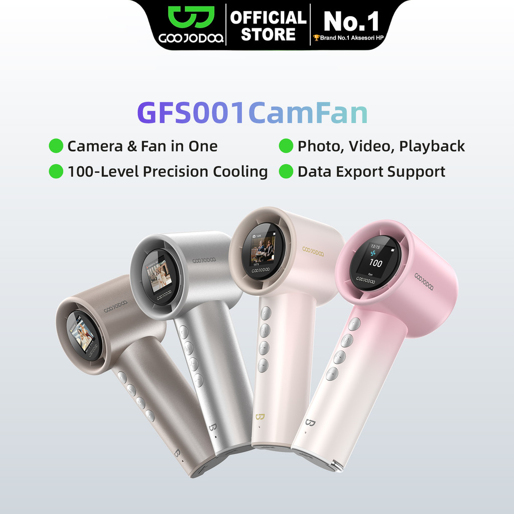 Goojodoq kipas turbo GFS001CamFan Fan 2-in-1 Fan & Camera 100 Gear Wind High-speed kipas angin adjustable kipas
