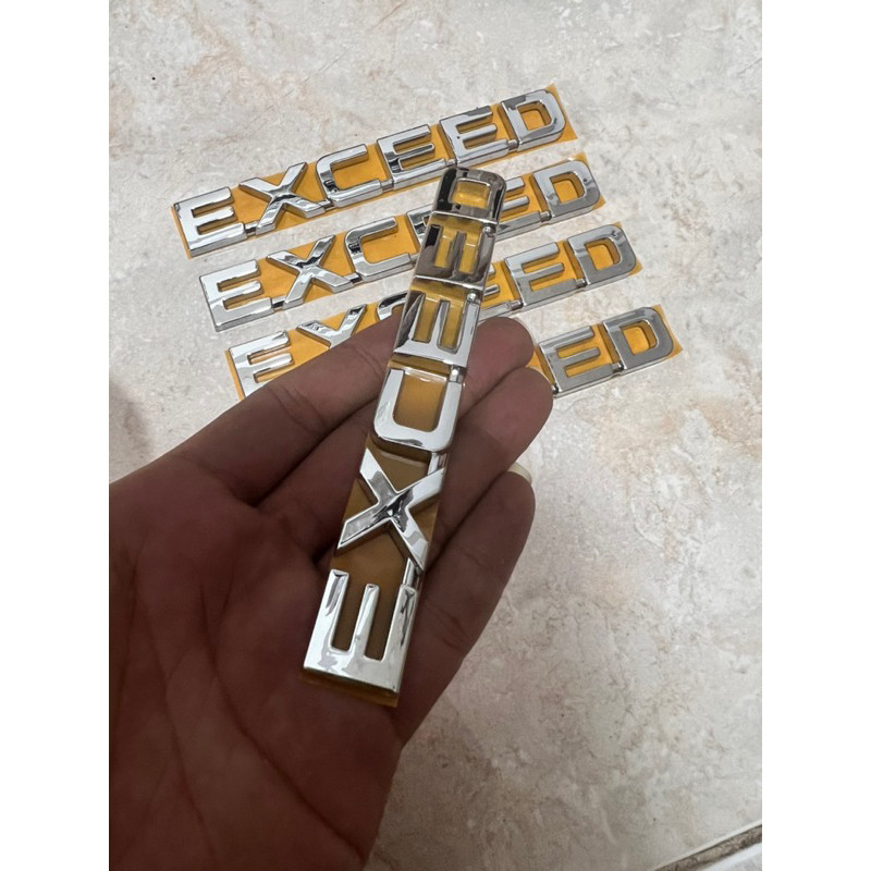 Jual EMBLEM MEREK TULISAN EXCEED ORIGINAL UNIVERSAL ASLI | Shopee Indonesia