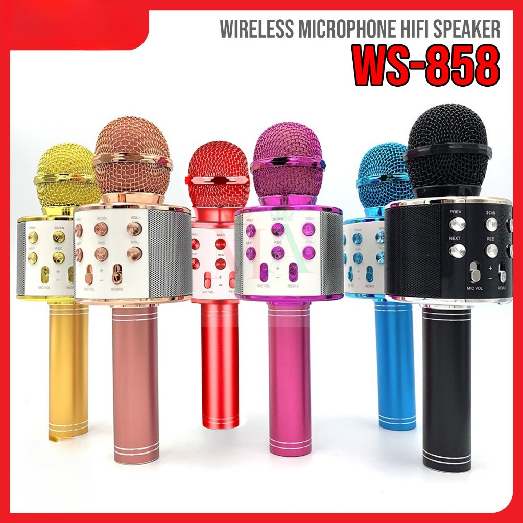 Jual Mic Karaoke Wireless Bluetooth Original WS-858 ERRLY WSTER ...