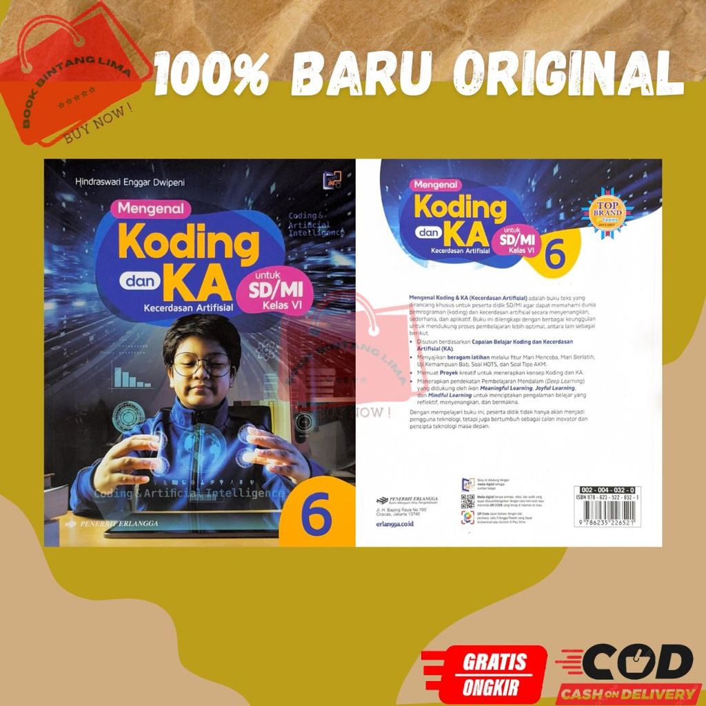 Jual Mengenal Koding dan Kecerdasan Artifisial KA untuk SD/MI Kelas 1 2 ...