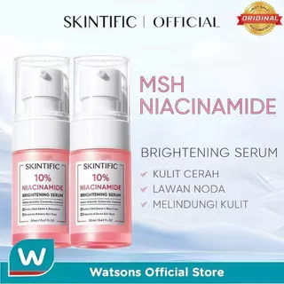 SKINTIFIC 10% Niacinamide Brightening Serum 20ML -SKINTIFIC 2% Salicylic Acid Anti Acne Serum 20ml - Anti-aging Exfoliating with MSH Niacinamide