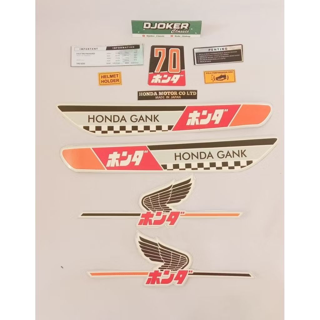 Jual Stiker C70 Model Honda Gank Olong Klasik Jadul sticker custom ...