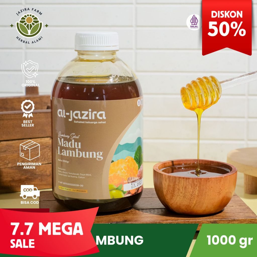 JaziraFarm Madu Lambung 1kg Atasi Asam Lambung, Anxiety, & Gerd