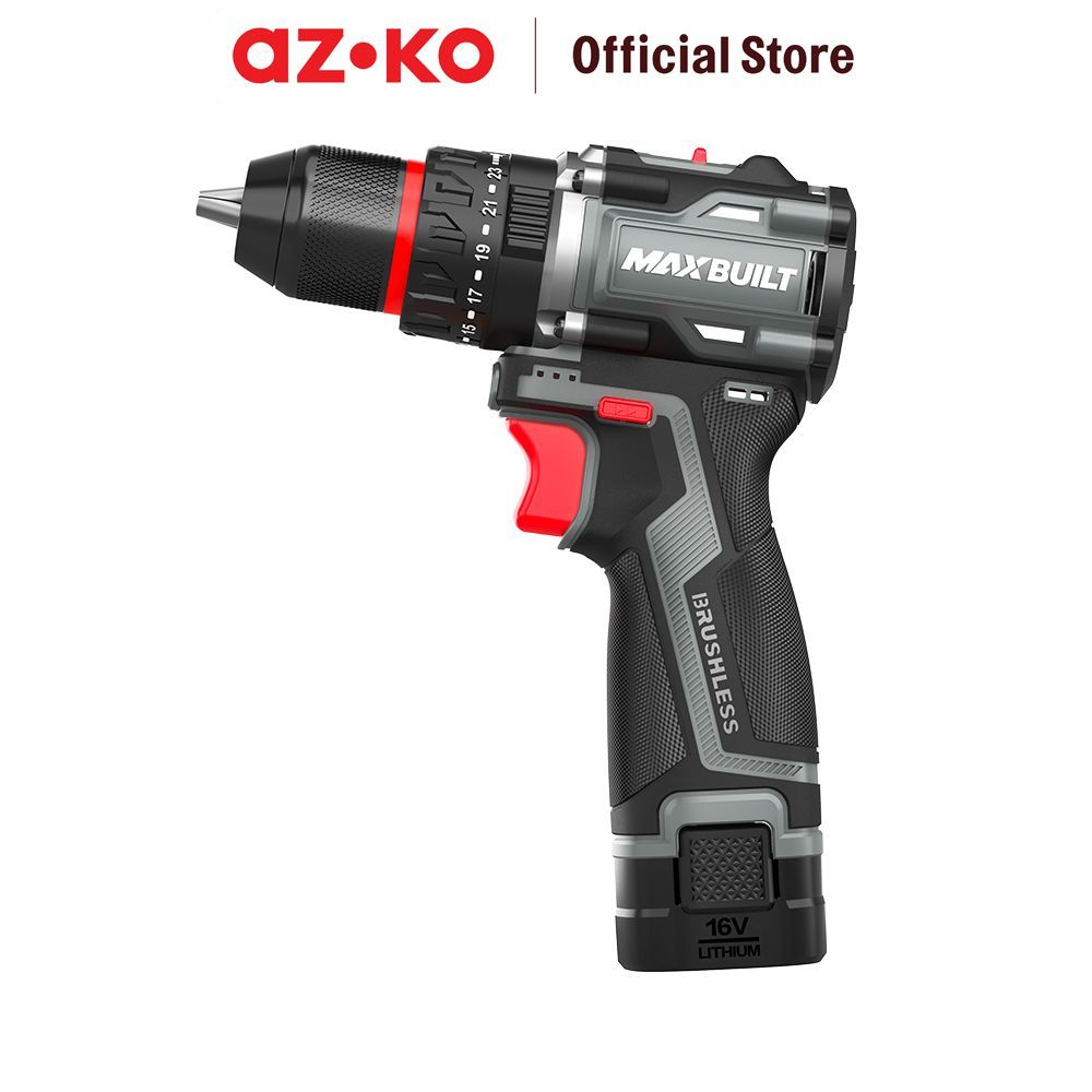 Jual AZKO Maxbuilt Bor Cordless Impact Brushless 13 mm - Abu-Abu Hammer ...