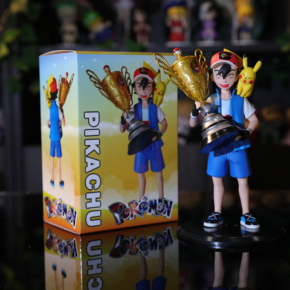Jual 18cm Pokemon Animation Hand To Win The Small Wisdom Pikachu Trophy ...
