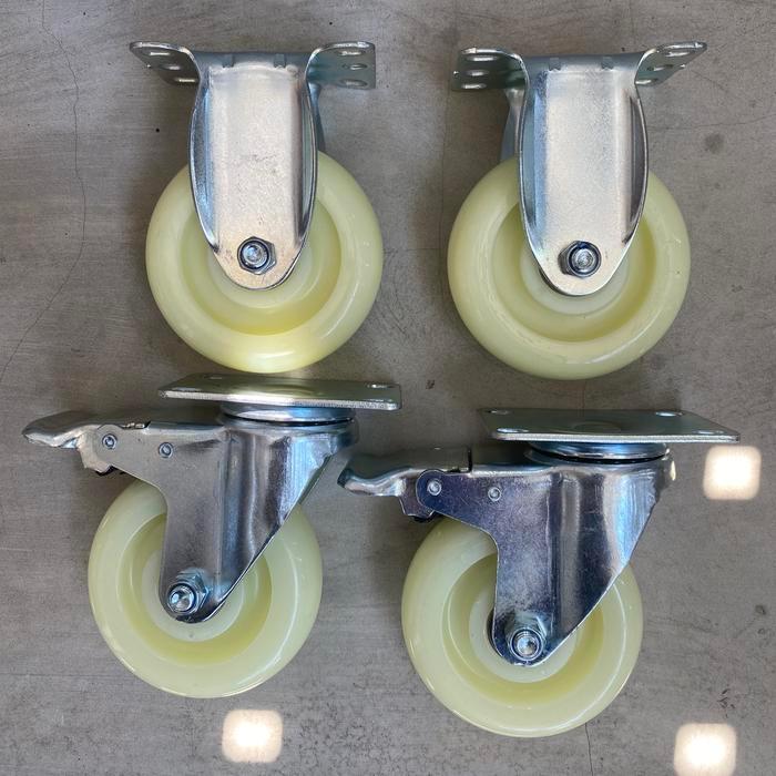 Jual RODA TROLLEY / TROLI NYLON 4 INCH PER SET (4PCS) | Shopee Indonesia