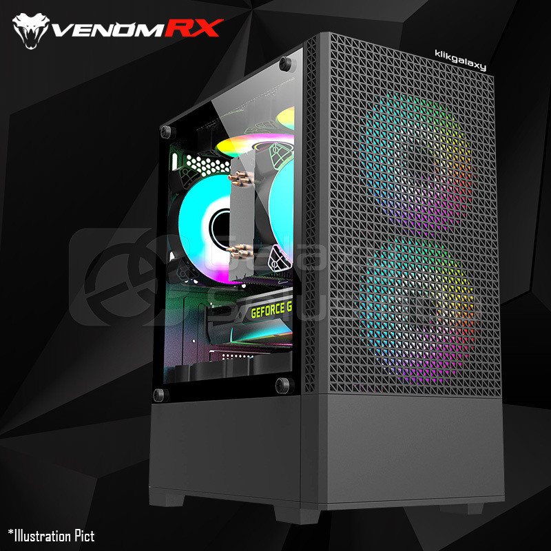 Jual VenomRX HELIX Tempered Glass M-ATX Gaming Case - CG | Shopee Indonesia