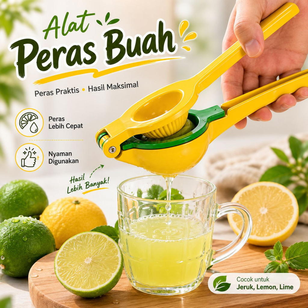 Jual Alat Peras Jus Buah Juice Lemon Lime Squeezer Kuning | Shopee ...