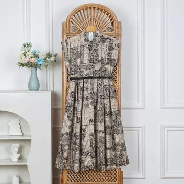 NJW Dress Wanita HARNI Midi Dress Gaun Wanita Gaun Wanita
