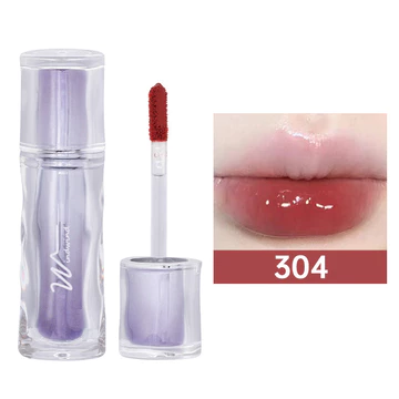 WindWind Ice Iron Watery Lip Gloss Mirror Lip Glaze Lip Jelly Tint Lipstik Glossy Transferproof