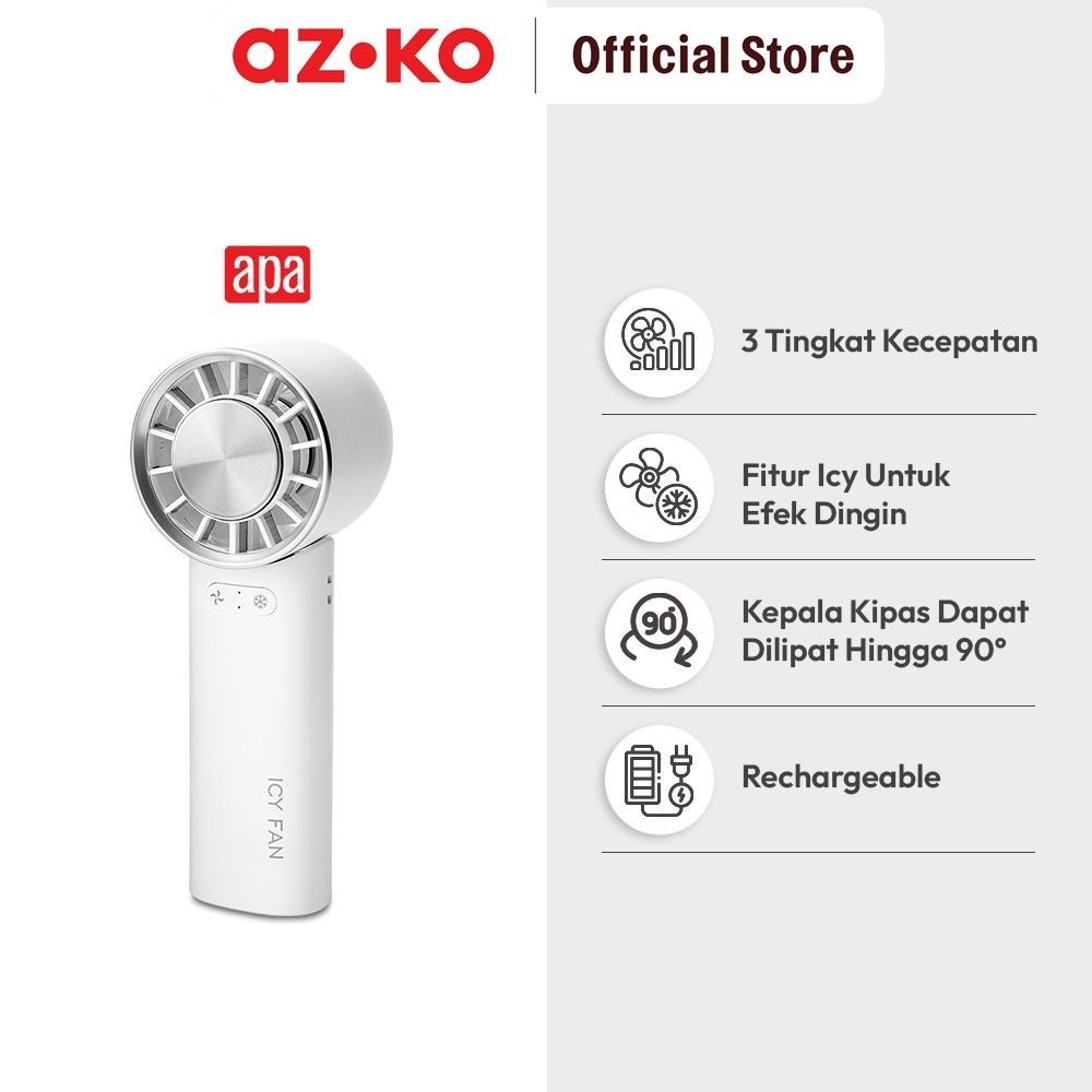 Jual AZKO Apa 3 inci Kipas Angin Portabel Icy - Putih Portable Fan ...