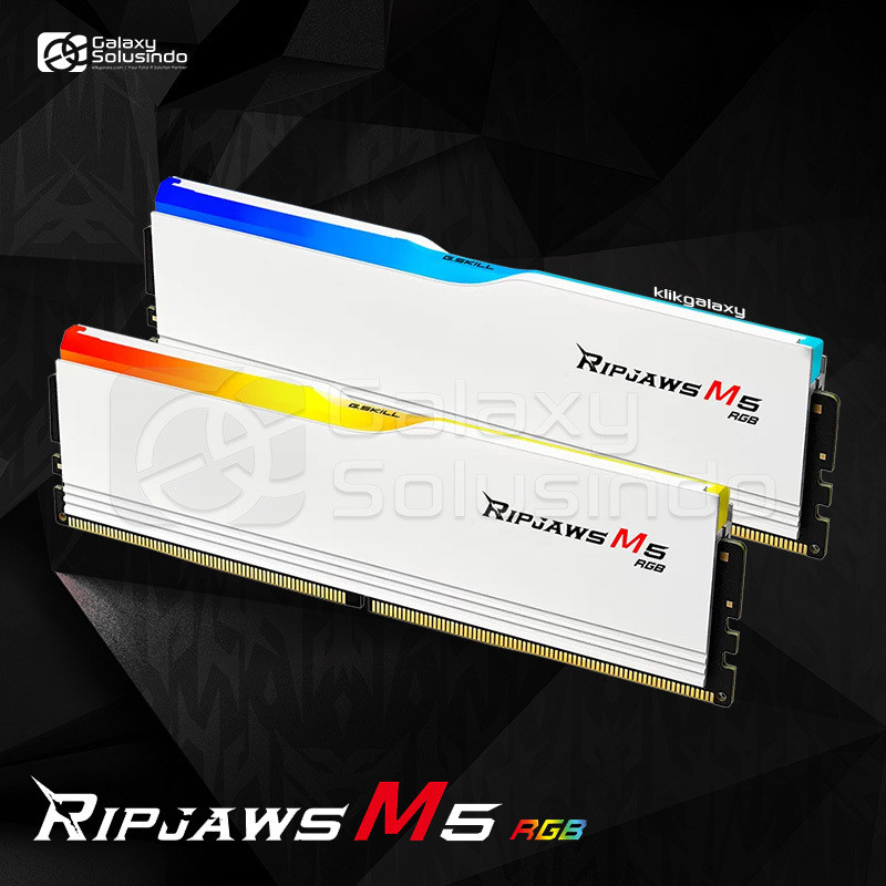 Jual G.SKILL Ripjaws M5 RGB 48GB (2x24GB) DDR5 5200Mhz - Dual Kit White ...