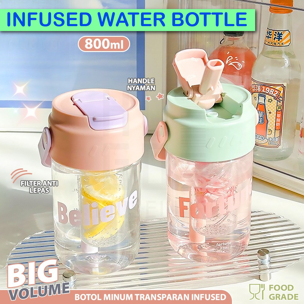 Jual Infused Water Bottle WONDER / Botol Minum INFUSE Transparan Botol ...