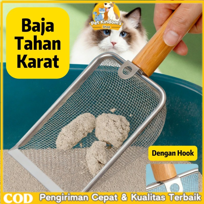 Jual Sekop Pasir Kucing Sendok Sekop Stainless Steel Kotoran Kucing Cat ...