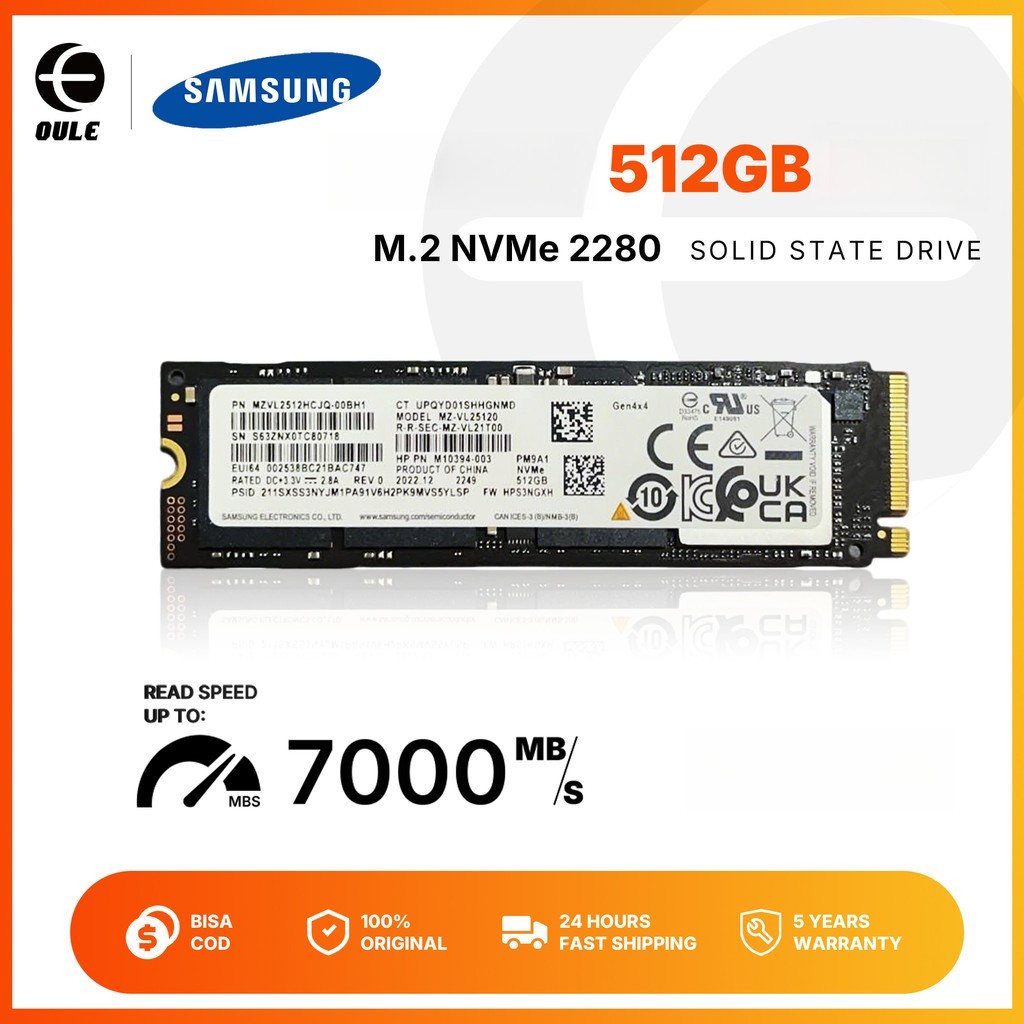 Jual Samsung PM9A1 256GB/512GB/1TB SSD M.2 NVMe PCIe Gen 4.0