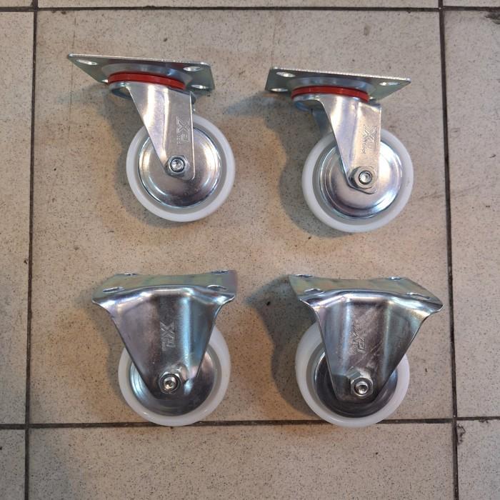 Jual Roda Caster Etalase / Roda Caster Troli / Roda Caster Nilon 3 Inch ...