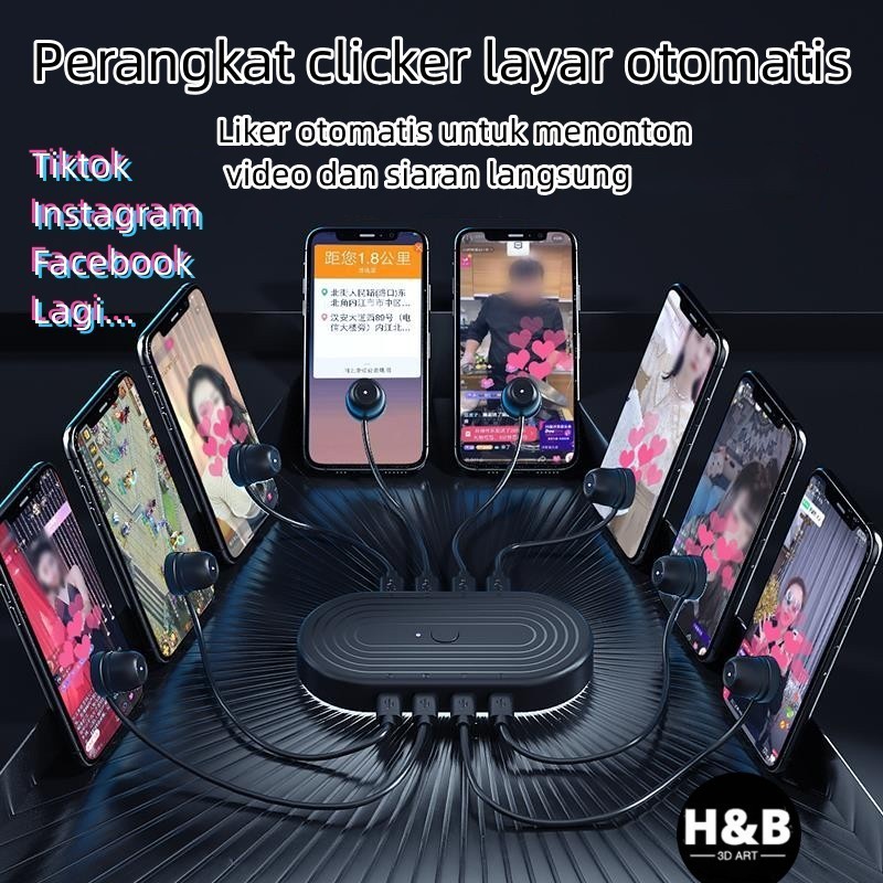 Harl Auto Clicker Tapper Liker, Điện Thoại Di động Máy Bấm Màn Hình Tự động Vật Lý điện Tiếp Tục Nhấp Chuột Nhanh Giao Diện Usb Màn Hình Tapper Điện Thoại Thông Minh I.1261526539