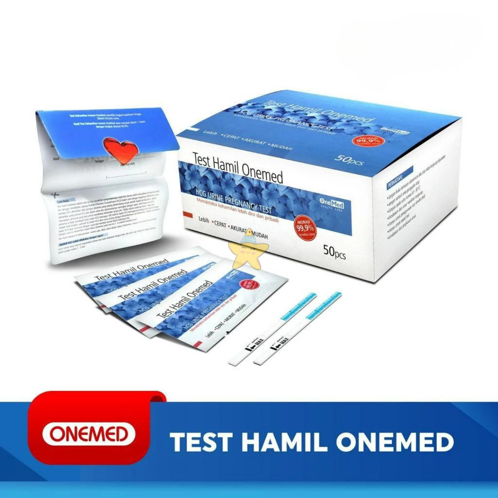 Jual HBK Onemed Alat Test Kehamilan Test Pack Kandungan 1 Box isi 50 ...