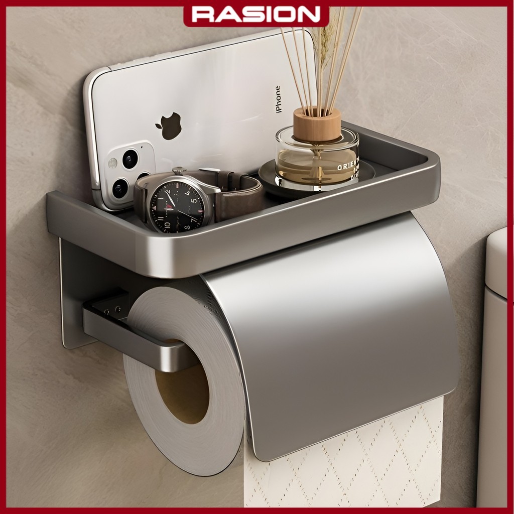 Jual RASION Tempat Tisu Toilet Aluminium Dengan Tempat Penyimpanan ...