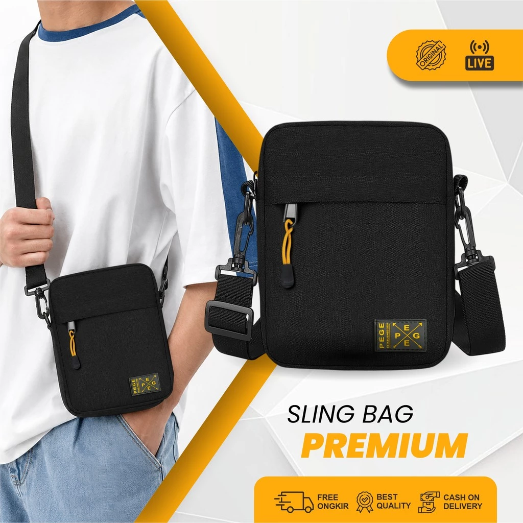 Tas Selempang Bahu Pria PEGE Slempang Kasual