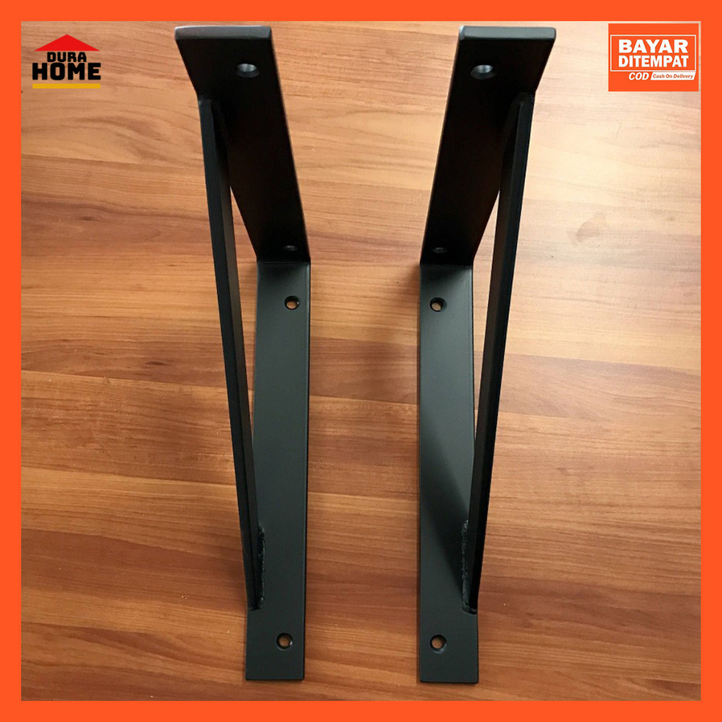 Jual Bracket Rak Dinding Ambalan Besi Siku Model A Strip Rak Kayu Harga ...