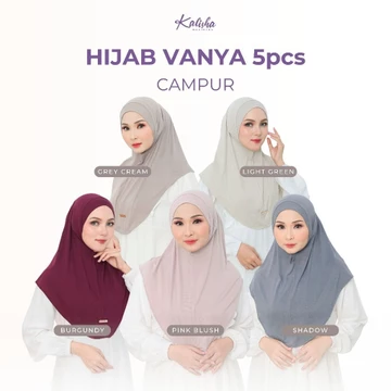 Hijab KALISHA X MIMA Paket Hemat Vanya Instan Bergo Muslim Wanita Rayon Spandex