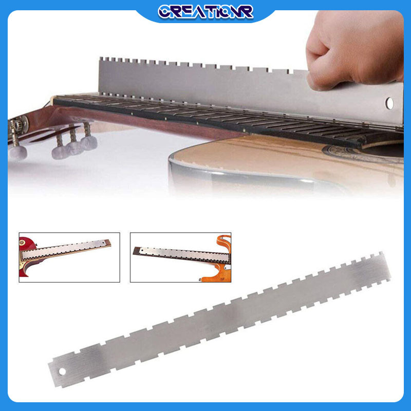 Jual Fret Ruler Gitar Stainless/Alat Ukur Fret Presisi/Notched Straight ...