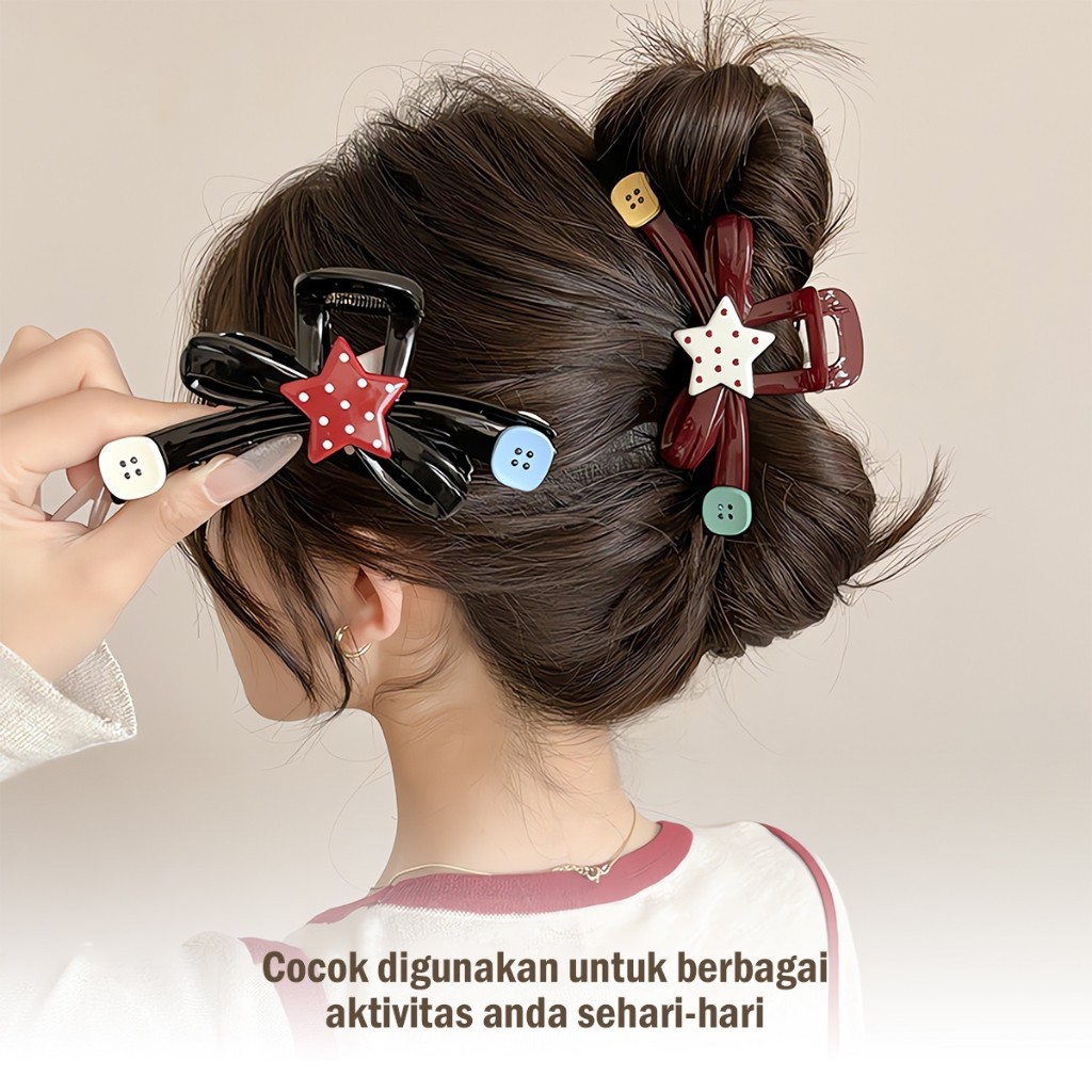 Jual Jedai Rambut Karakter Bintang Warna Hitam Premium – Jepit Rambut ...