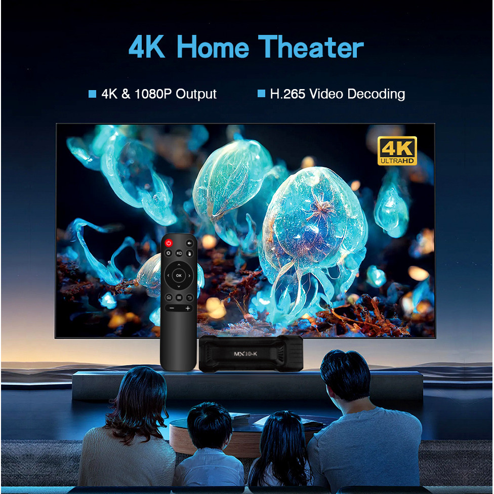 Jual Android 14 Google TV MX10-K 4K Mea Player Dual Wifi Global TV ...