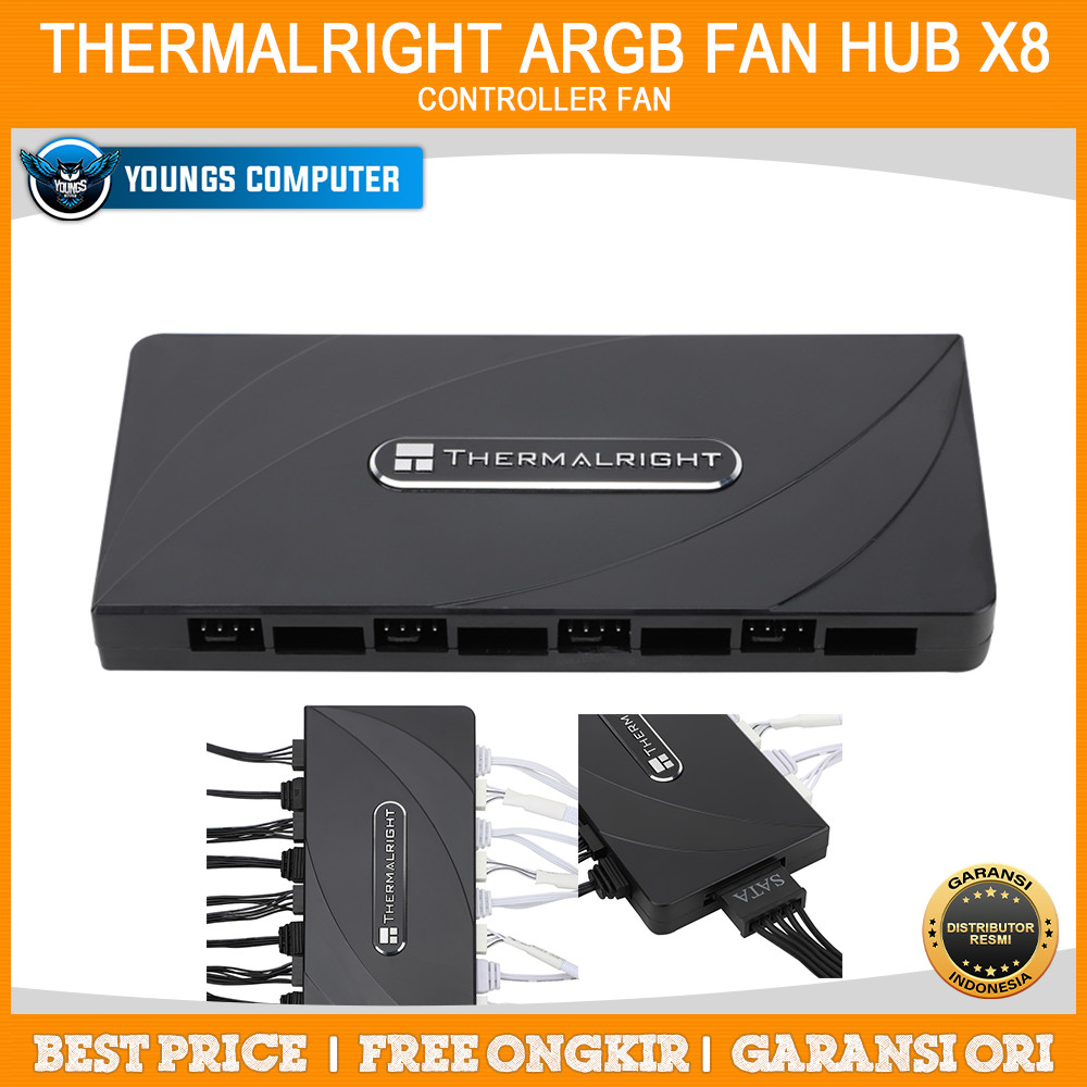 Jual THERMALRIGHT FAN & ARGB HUB CONTROLLER X8 (8X PWM + 8X ARGB PORT ...