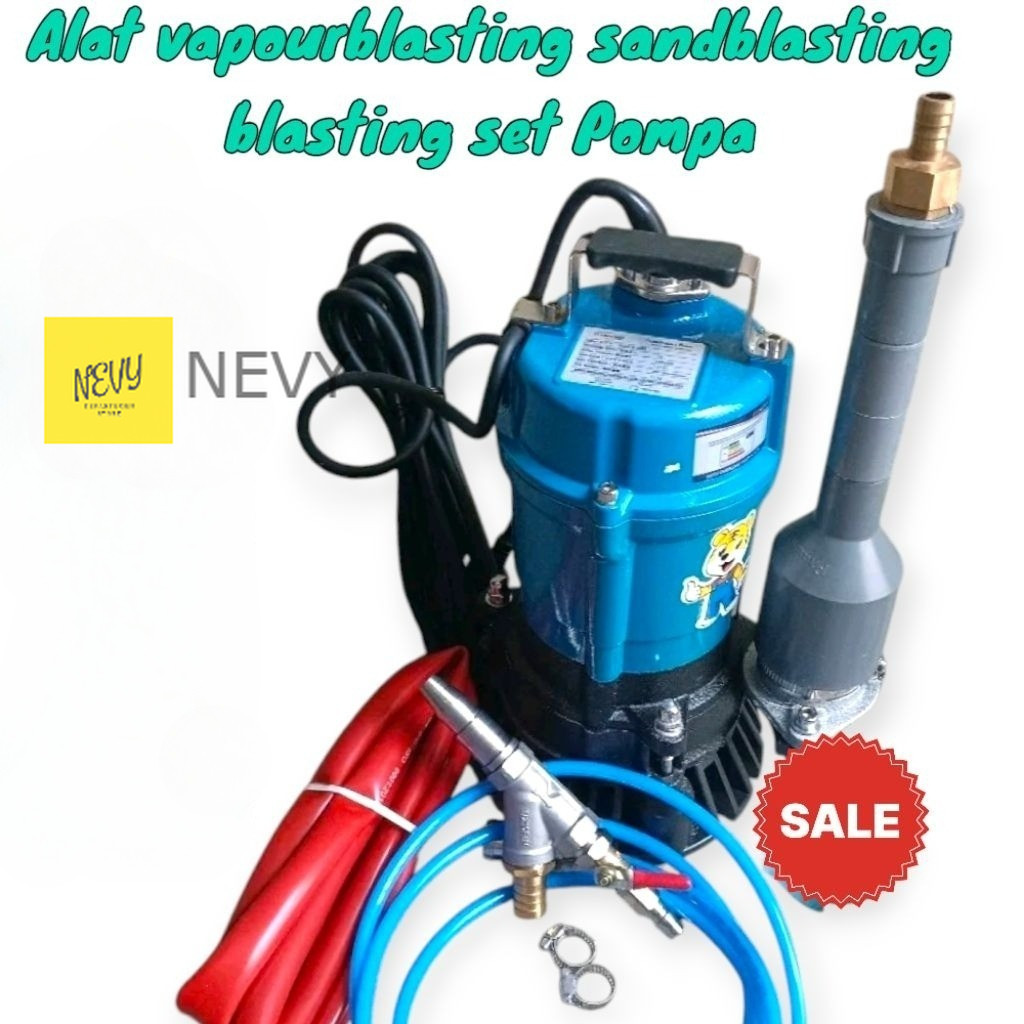 Alat wet vapour blasting set pompa+selang tinggal pakai