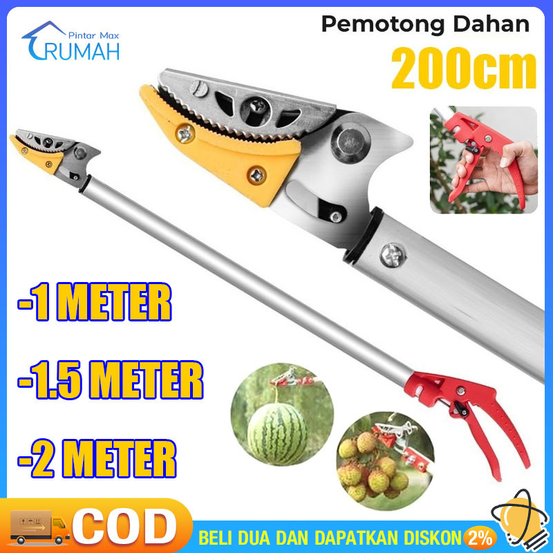 Jual 2M Tongkat Potong Dahan Model Gunting/Gergaji Gunting Dahan ...
