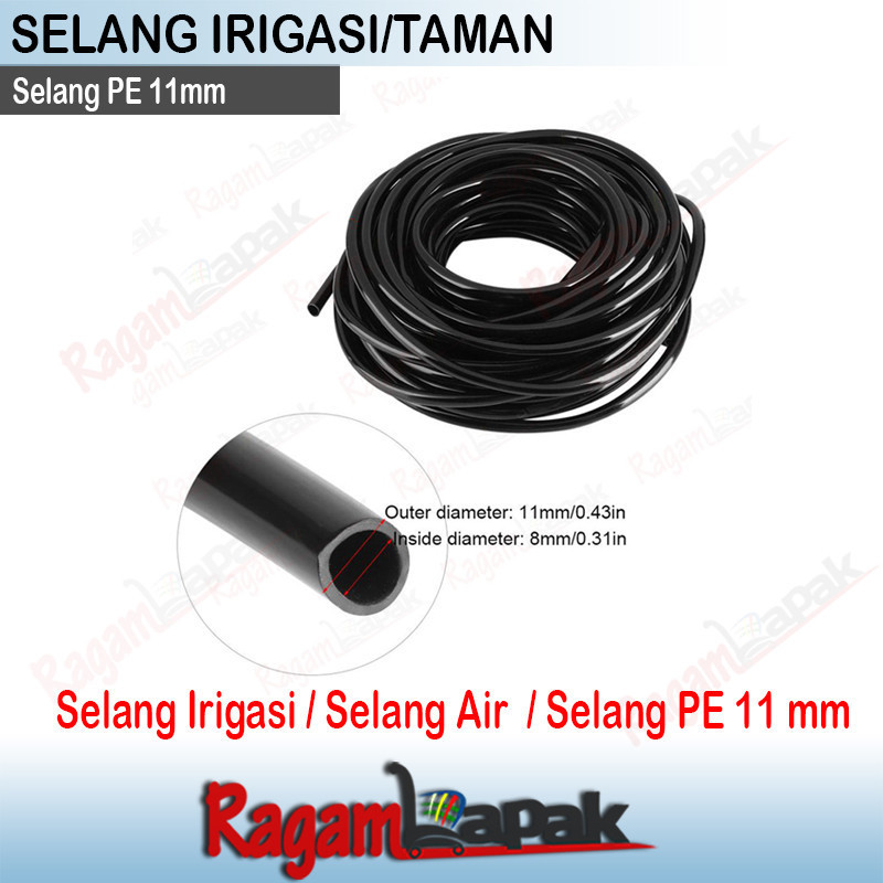 Selang PE 11 mm / Selang PE 8/11 mm / Selang PE 11mm - Fertigasi / Irigasi / Hidroponik (per 1 meter)