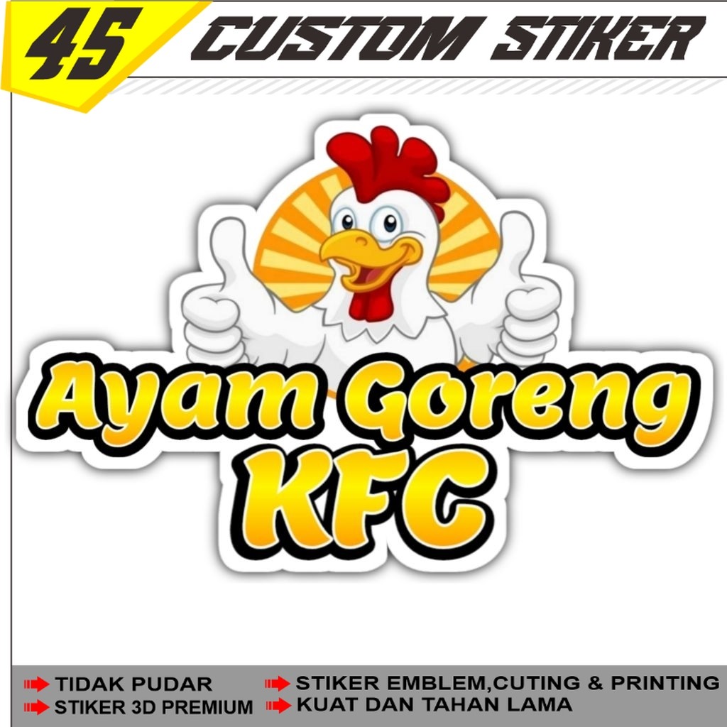 Jual Sticker Ayam Goreng KFC | Sticker Gerobak Kaca Jualan | Shopee ...