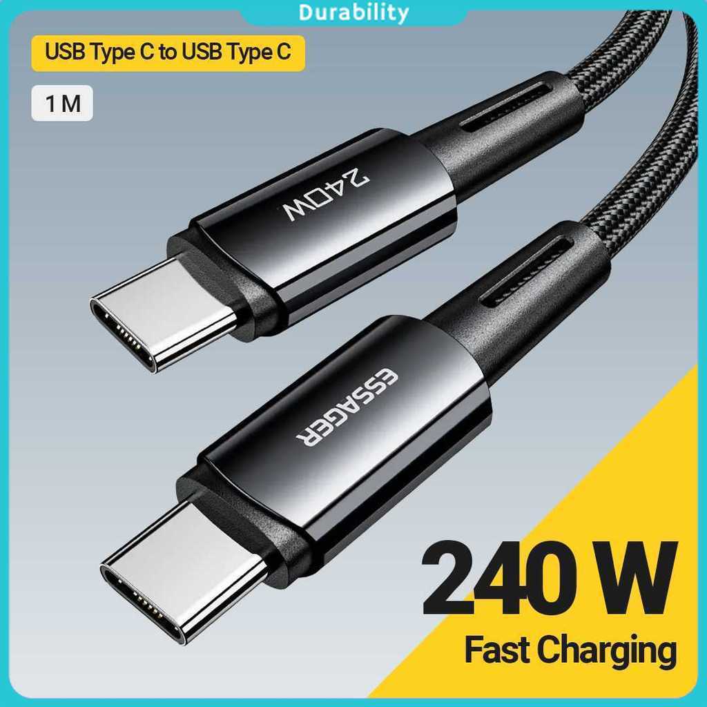 Jual ESSAGER Kabel Data USB Type C to Type C PD Fast Charging 240W - ES ...