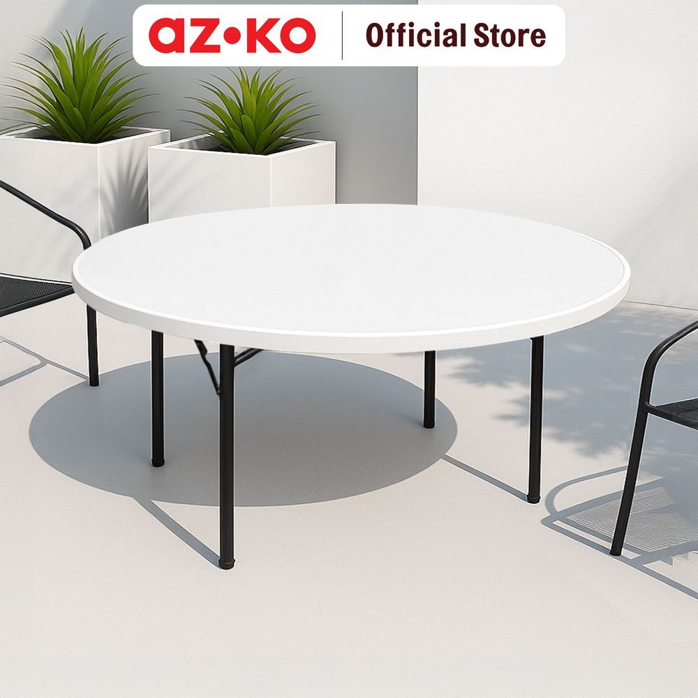 Jual AZKO Krisbow Meja Lipat 182 cm - Putih Meja Serbaguna Folding ...