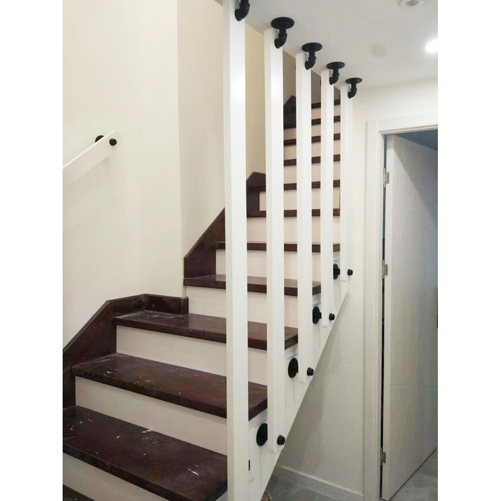 Jual Korea White Solid Pine Wood Decorative Corridor Safety Handrails ...