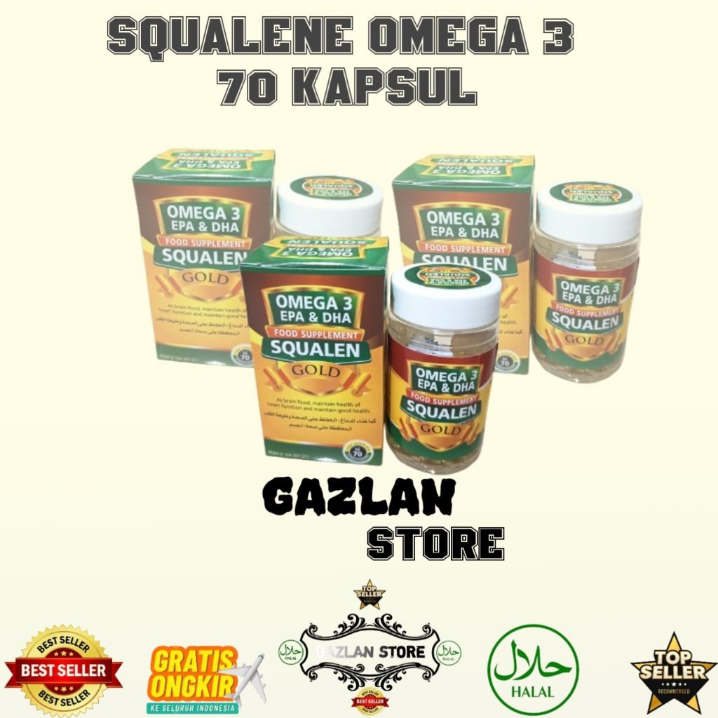 Jual Omega 3 70 Kapsul Suplemen Minyak Ikan untuk Kesehatan Jantung dan ...