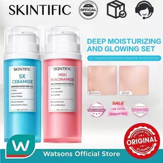SKINTIFIC 5X Ceramide Barrier Repair Moisturizer Gel 80g / Big Size Skintific MSH Niacinamide Brightening Moisture Gel Moisturizer 80g 100ori