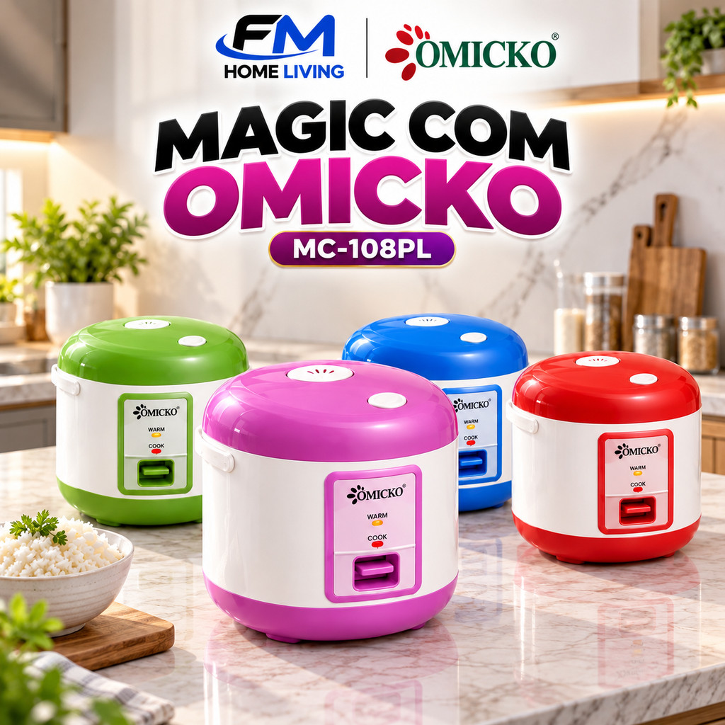 [COD READY] OMICKO RICE COOKER / MAGIC COM 1.8 LITER MC-101 PL  / MC-108 PL (GARANSI RESMI)