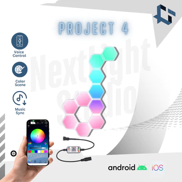 Nextlight Led Gaming Hexagone Room Lampu Kamar Gaming Hexagonal Rgb