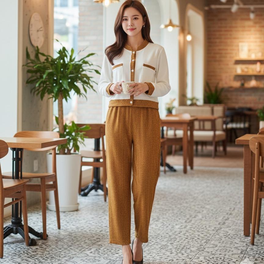 Jual Ilook | One Set Ansara Setelan Combi Wafel Atasan Lengan Panjang ...