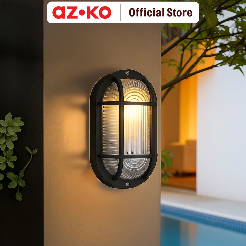 Jual AZKO Eglo Anola Lampu Dinding Outdoor Oval E27 - Hitam Decorative ...