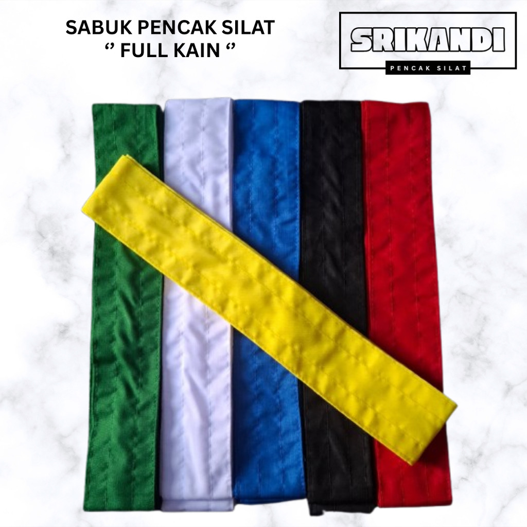 Jual SABUK PENCAK SILAT FULL KAIN POLOS LEBAR 5 CM / SABUK BELADIRI ...