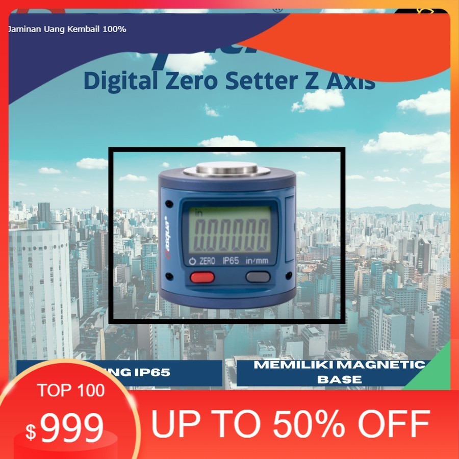 Jual Temukan Dasqua Zero Setting Zero Setter 50 mm Z Axis Sumbu Z ...